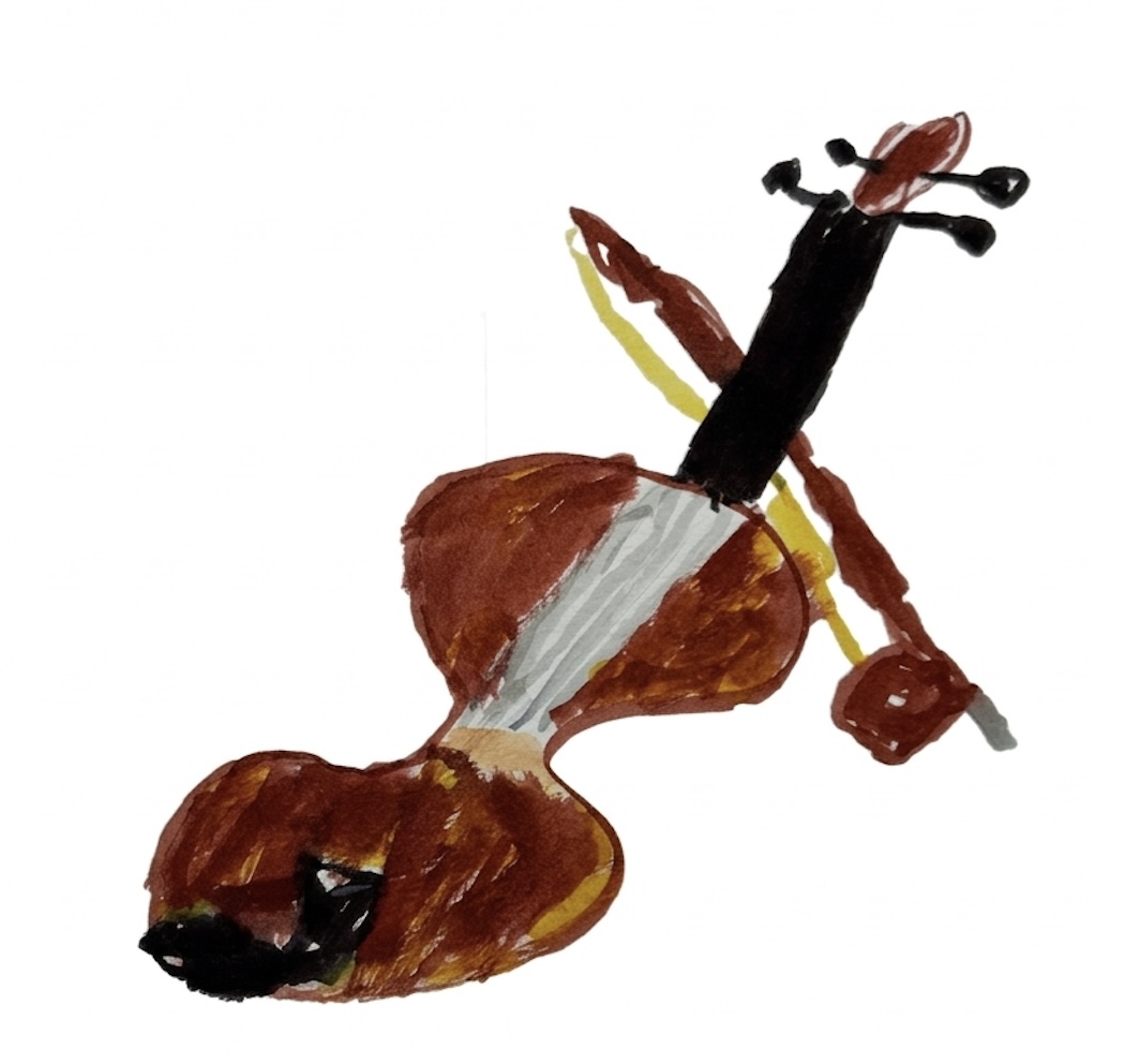 Elijah's drawing of his violin